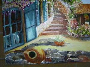 Mediteraner Hof mit Amphore 169 Euro