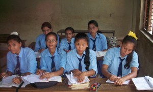 Mädchen in der Klasse